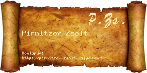 Pirnitzer Zsolt névjegykártya